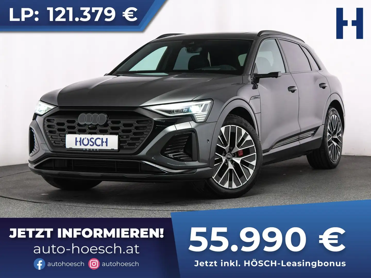Audi Q8 e-tron 55 quattro 2x S-Line TRAUMEXTRAS -54% Grau - 1