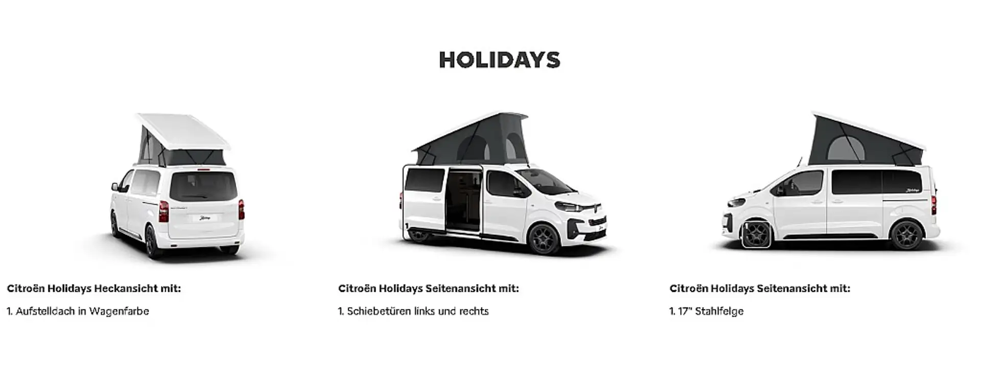 Citroen Holidays Spacetourer Camper Wohnmobil BlueHDI 145 6-Gang... Weiß - 2