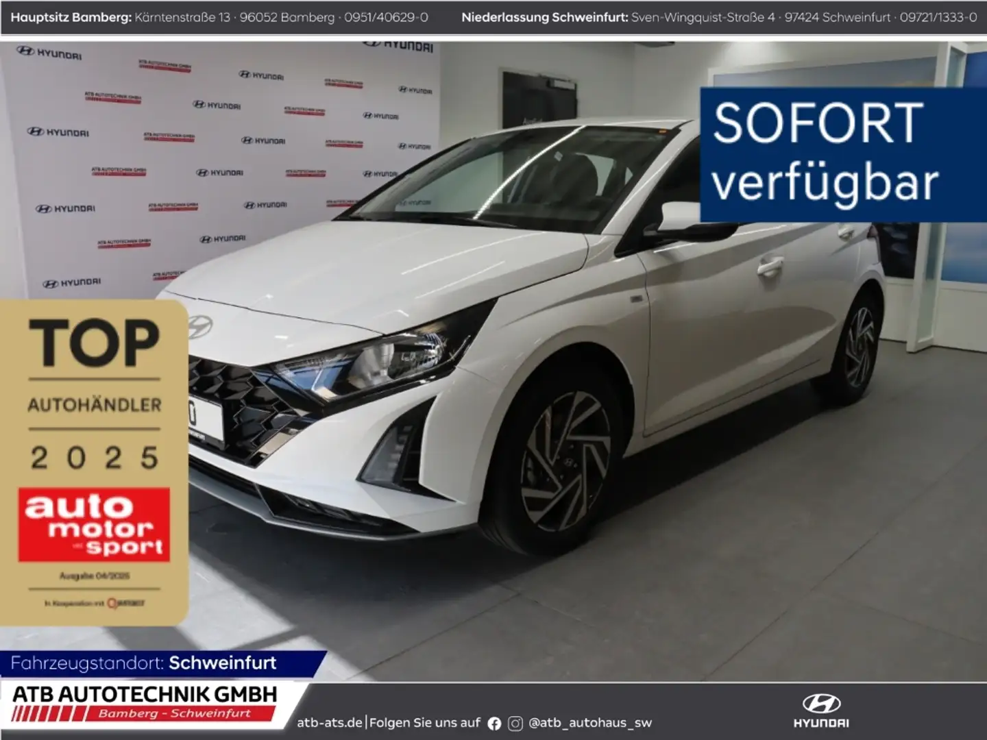 Hyundai i20 Trend 1.0 T-Gdi 48V iMT Komfortpaket Navi SHZ hint Bianco - 1