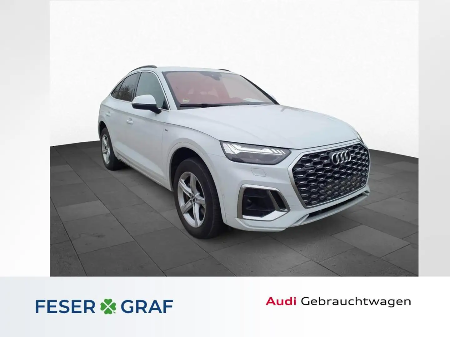 Audi Q5 SB 40 TDI qu. S line/Matrix/Kamera/AHK/Pano Weiß - 1