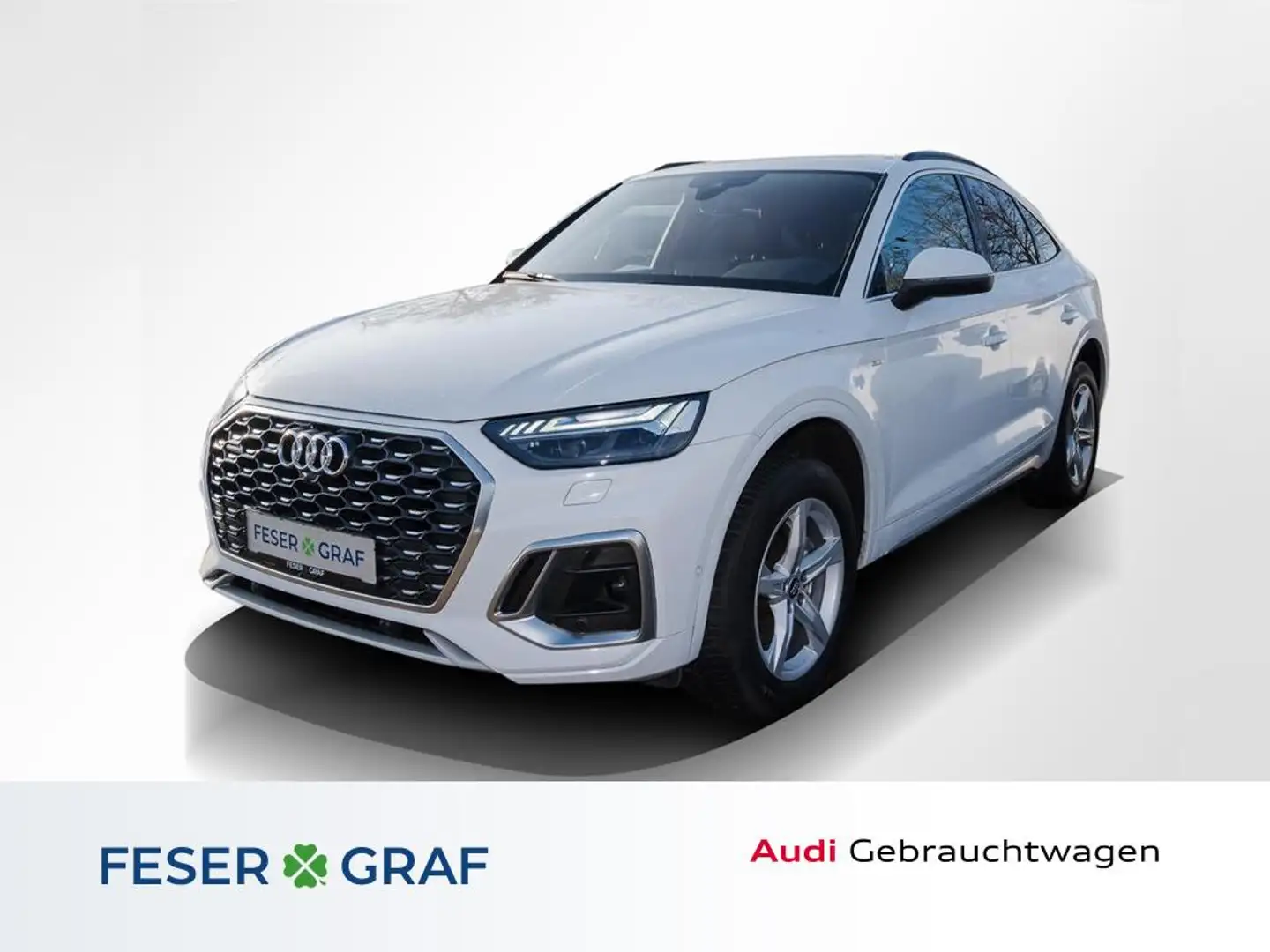 Audi Q5 SB 40 TDI qu. S line/Matrix/Kamera/AHK/Pano Blanc - 1