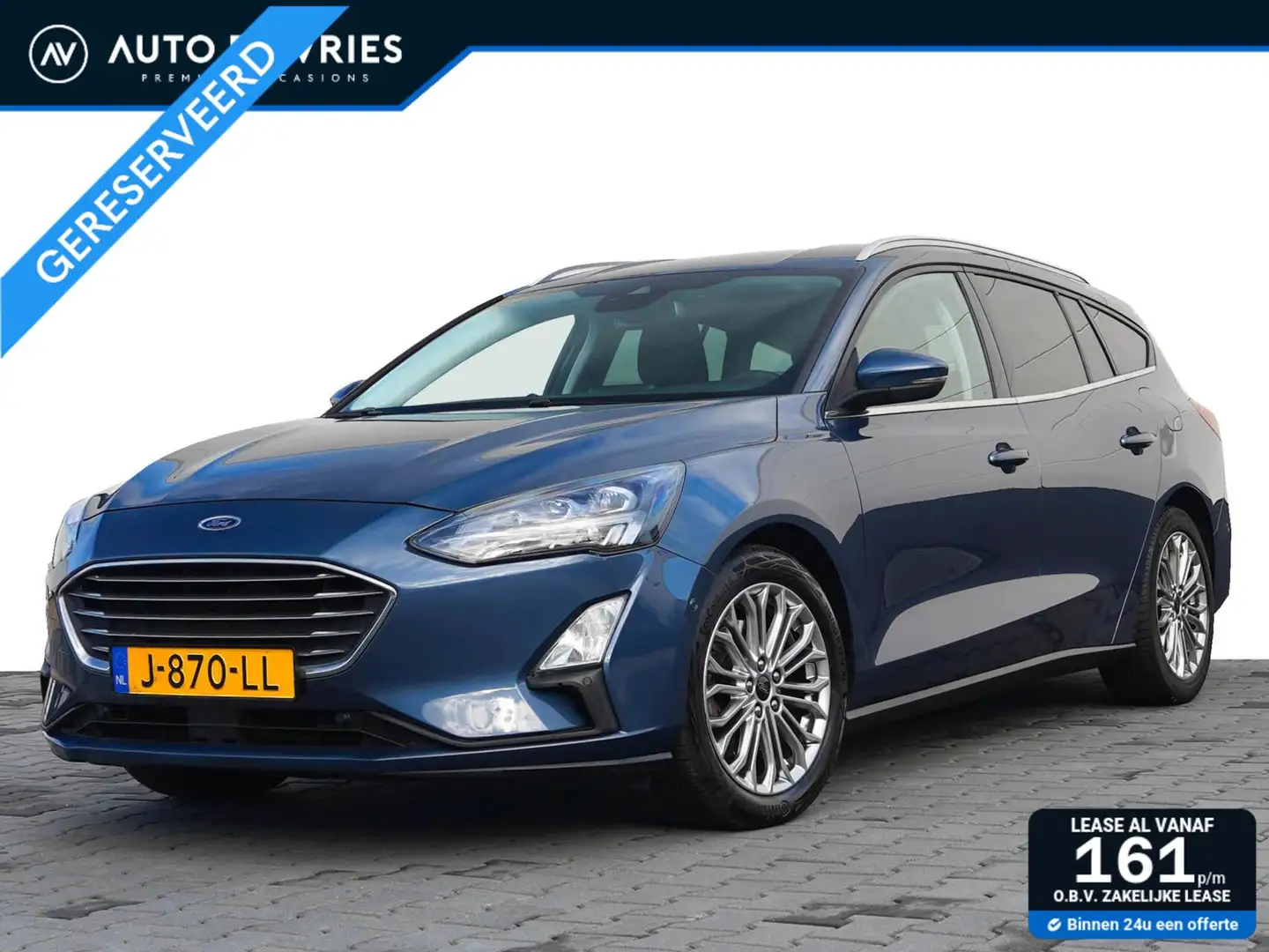 Ford Focus Wagon 1.0 125pk EcoBoost Hybrid Titanium X Busines Blau - 1