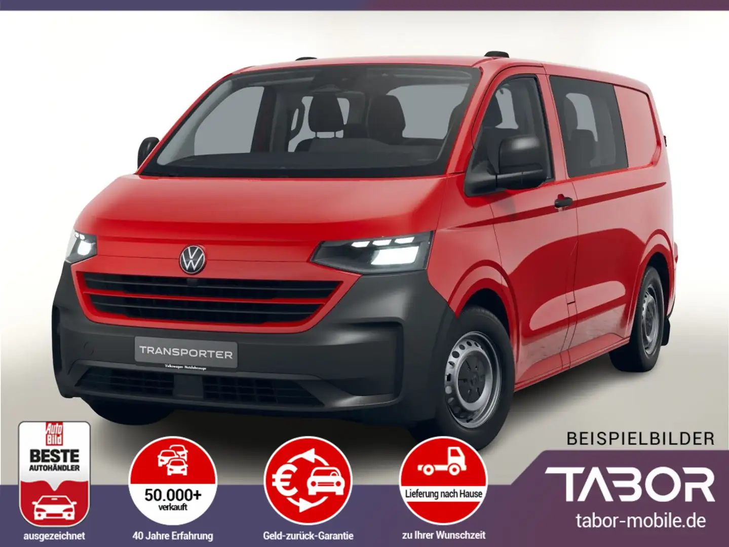 Volkswagen T7 Transporter TDI 150 AT8 Klimaaut SHZ 6-S Rouge - 1
