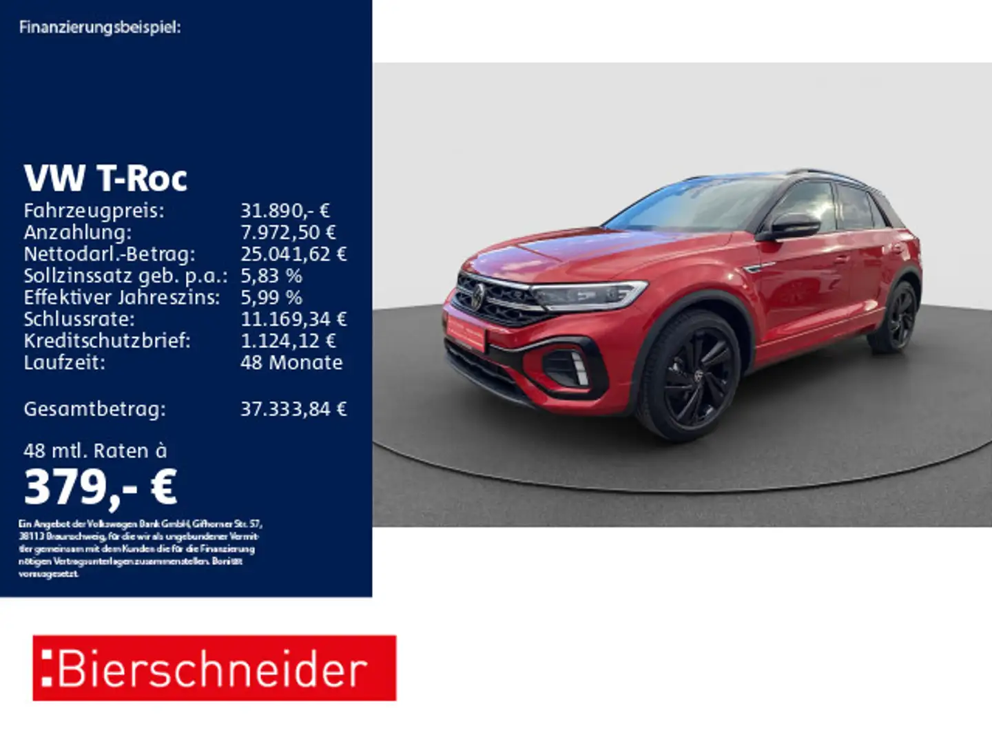Volkswagen T-Roc 1.5 TSI R-Line AHK PANO STAND Rot - 1
