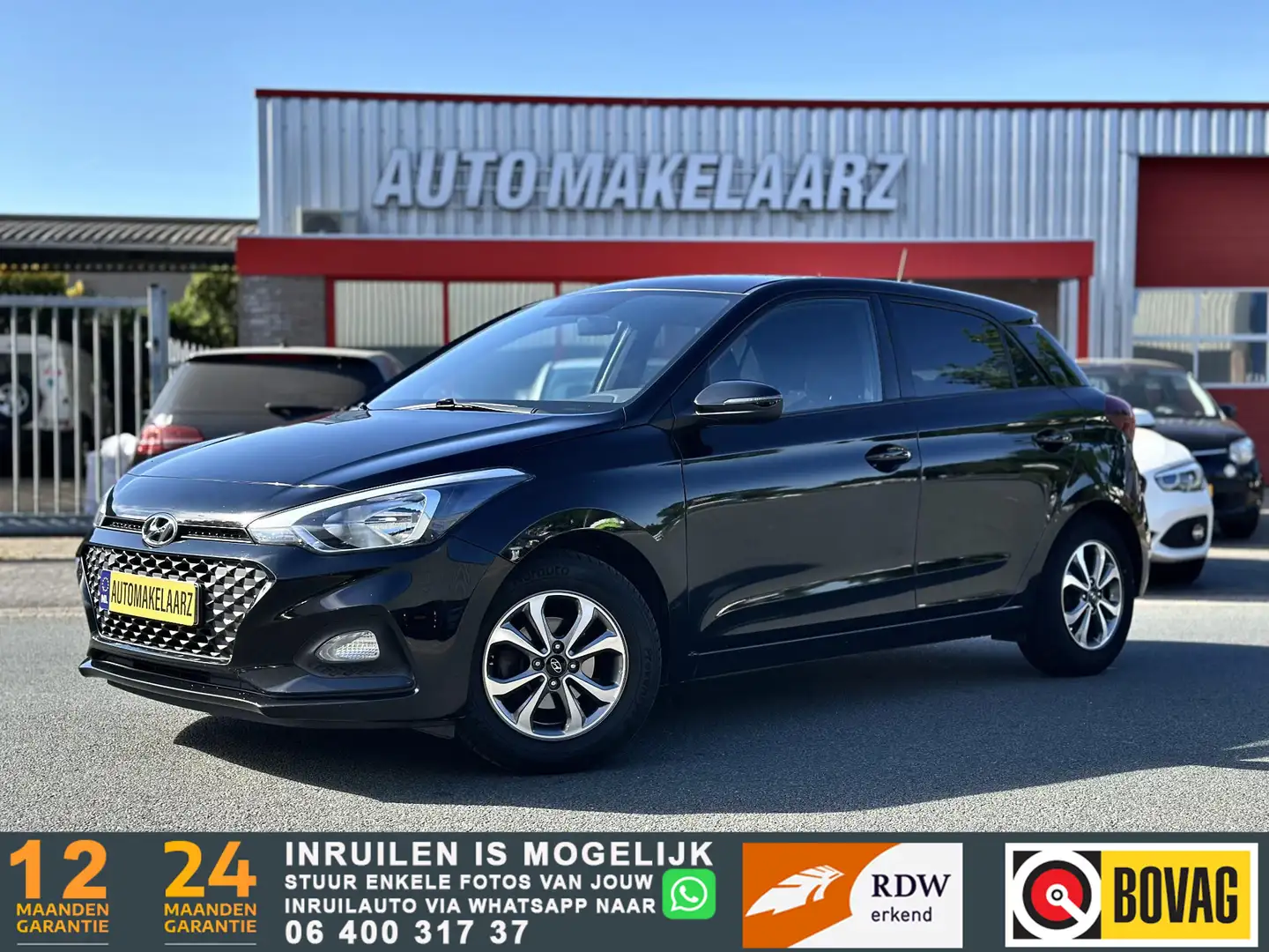 Hyundai i20 1.2 Active CAM|CARPLAY|100% DEALER ONDERHOUD Schwarz - 1