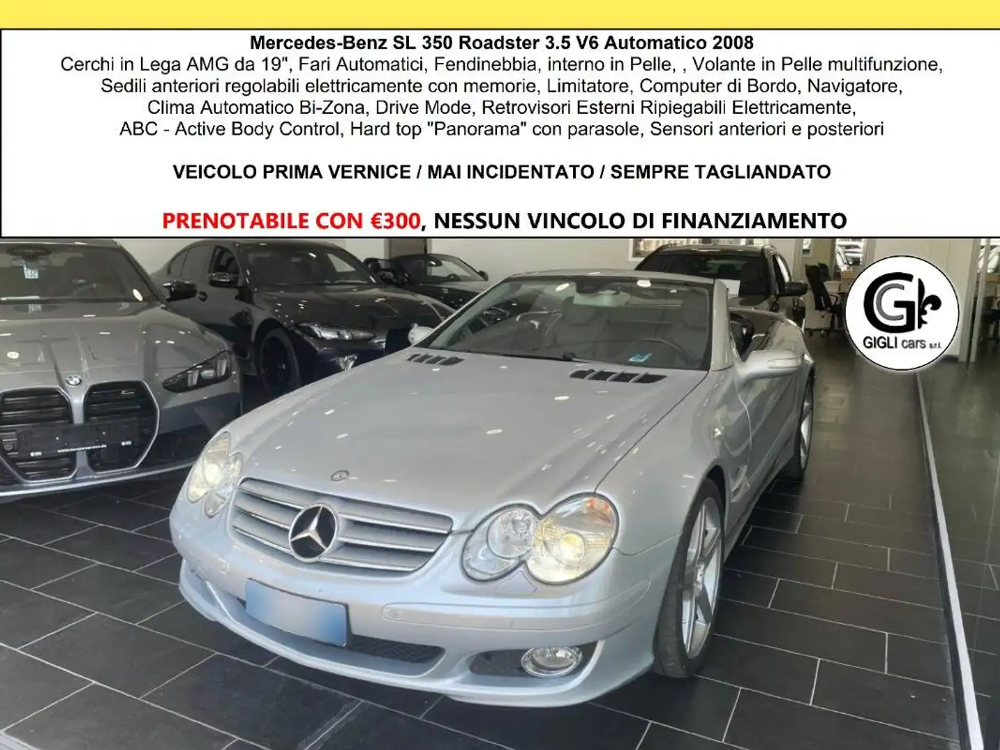 Mercedes-Benz SL 350 SL 350 Cabrio Automatico Roadster Pelle C.19" AMG Argento - 1