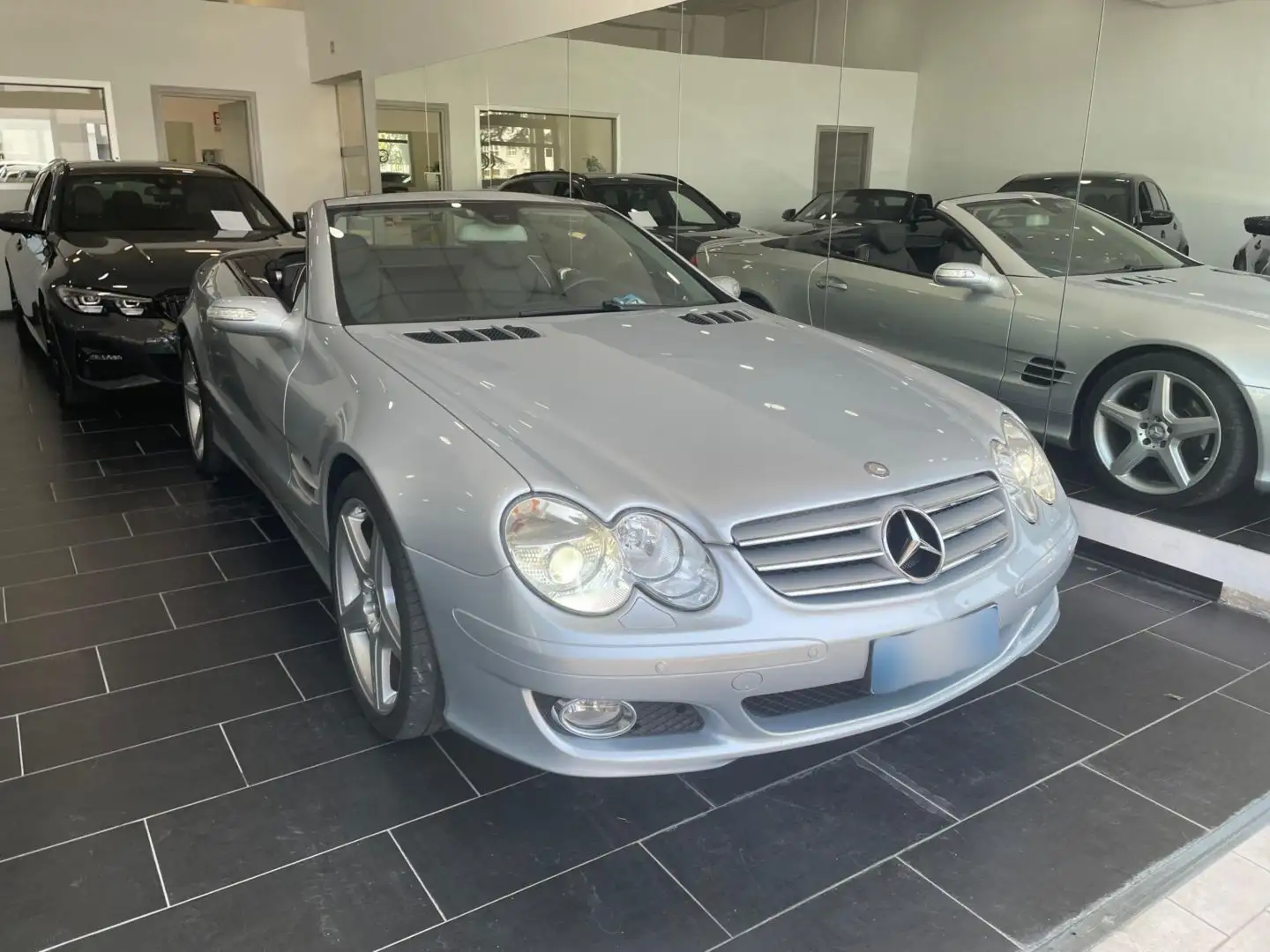 Mercedes-Benz SL 350 SL 350 Cabrio Automatico Roadster Pelle C.19" AMG Silber - 2