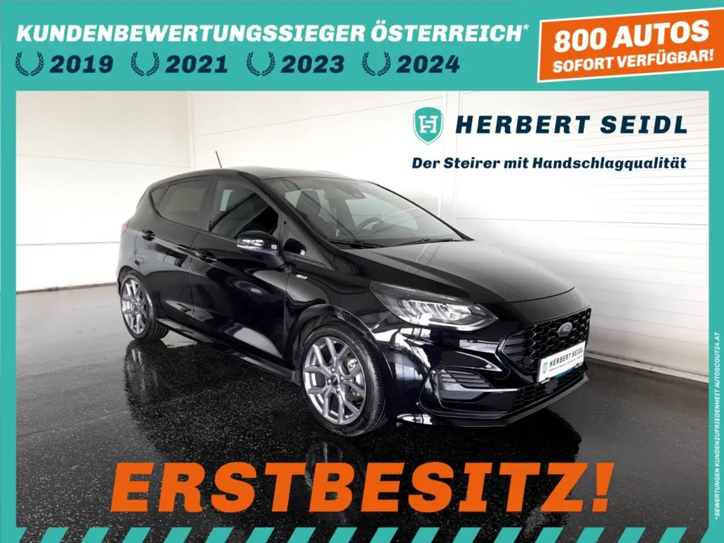 Ford Fiesta ST-LINE EcoBoost *VOLL LED & FLA / 17 ZOLL / APP CONNECT / WINTERPAKET / KLIMAAUT.* Schwarz - 1