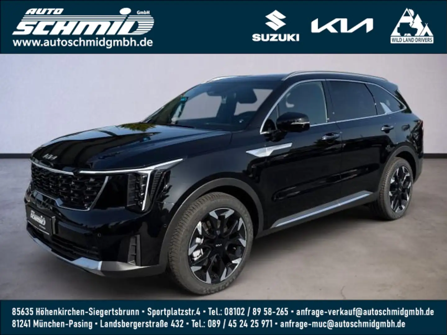Kia Sorento SORENTO PE 2.2D AWD PLAT 7S NAP PREM GD Zwart - 1
