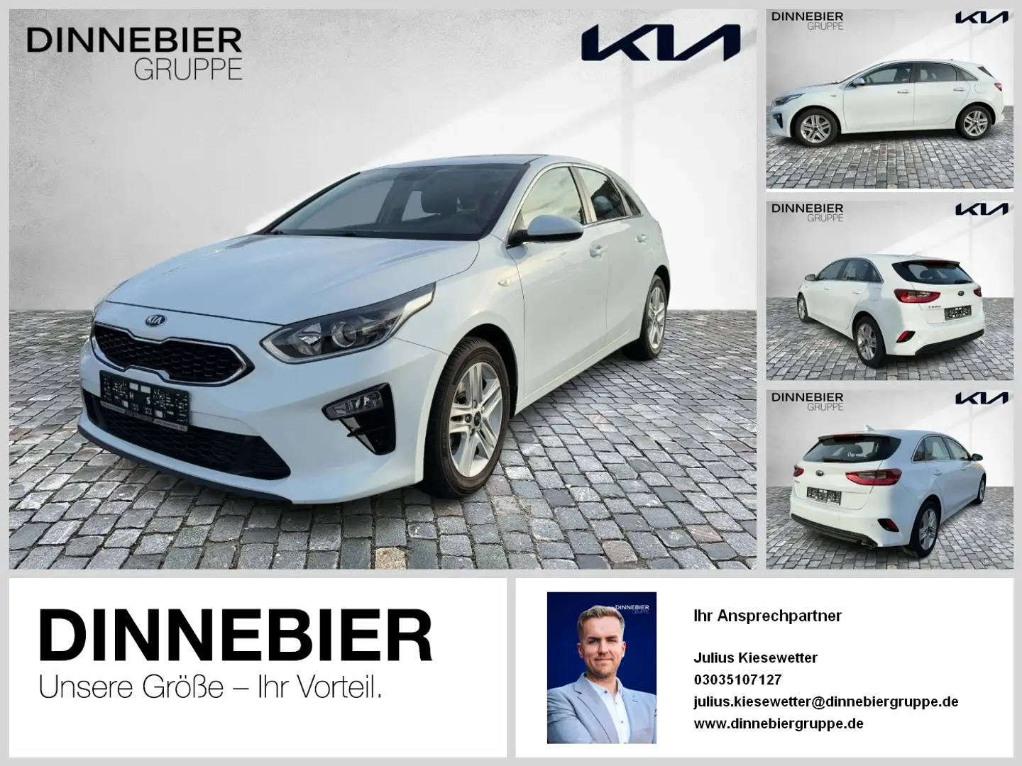 Kia Ceed / cee'd Ceed 1.4T Vision*Klima*Navi*SHZ*PDC* CAM DynLicht Blanc - 1