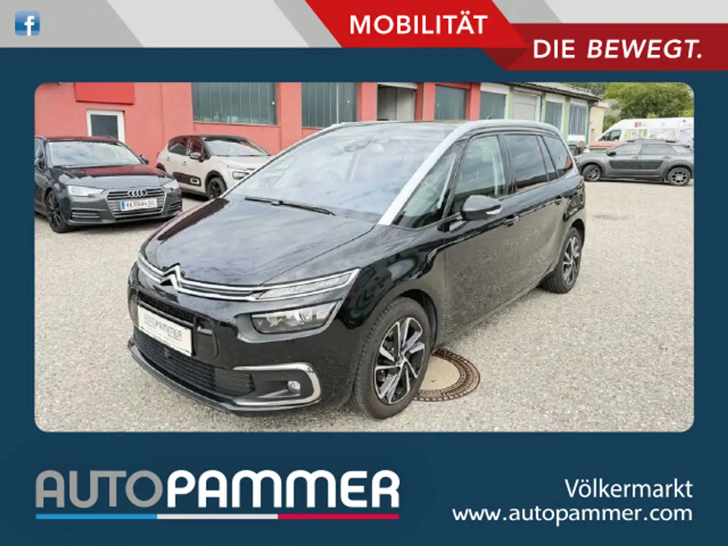 Citroen C4 Picasso Grand C4 SpaceTourer HDi 130EAT8 Shine Schwarz - 1