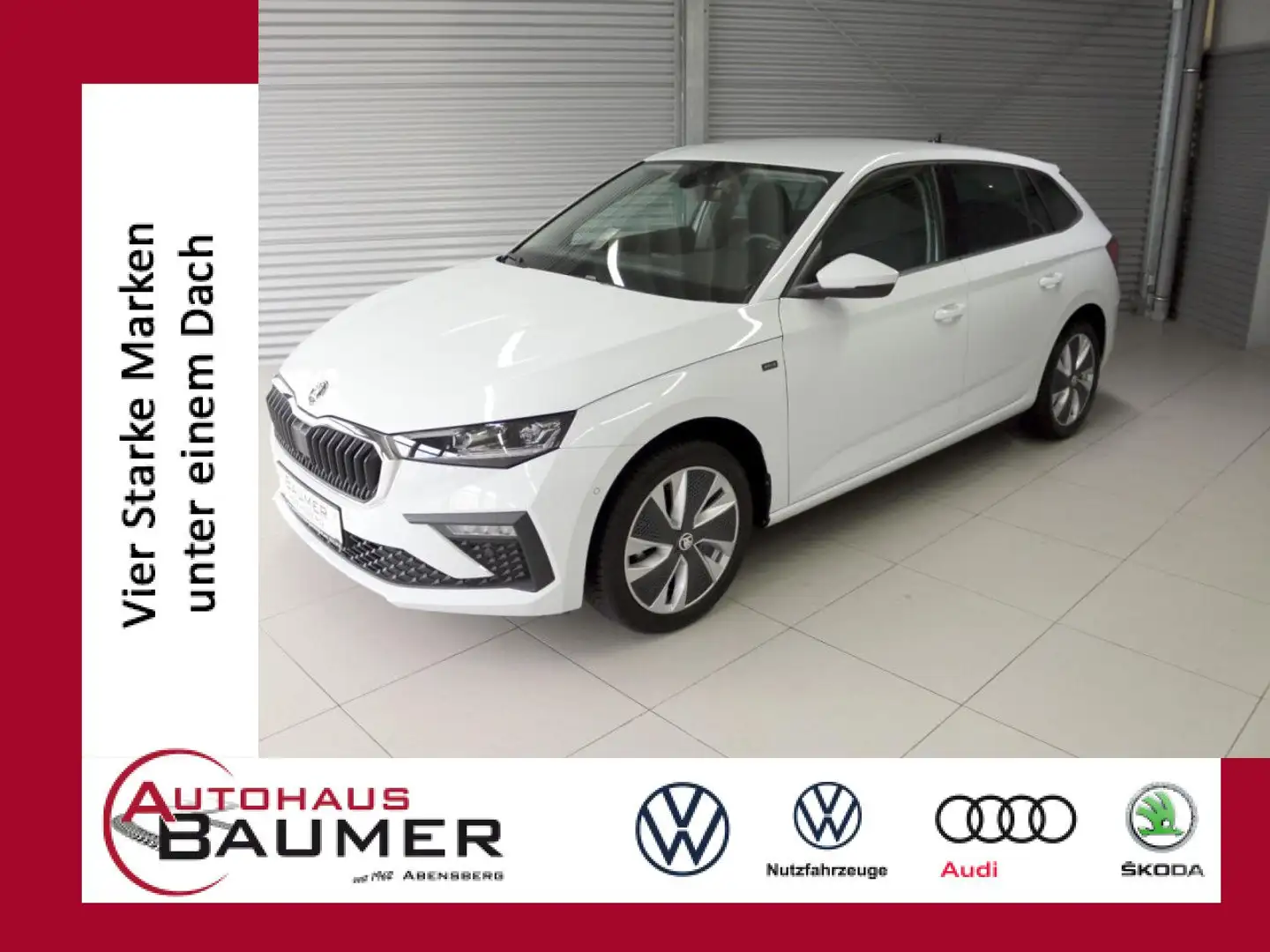 Skoda Scala Selection 1.0 TSI DSG AHK Navi LED Kamera Weiß - 1