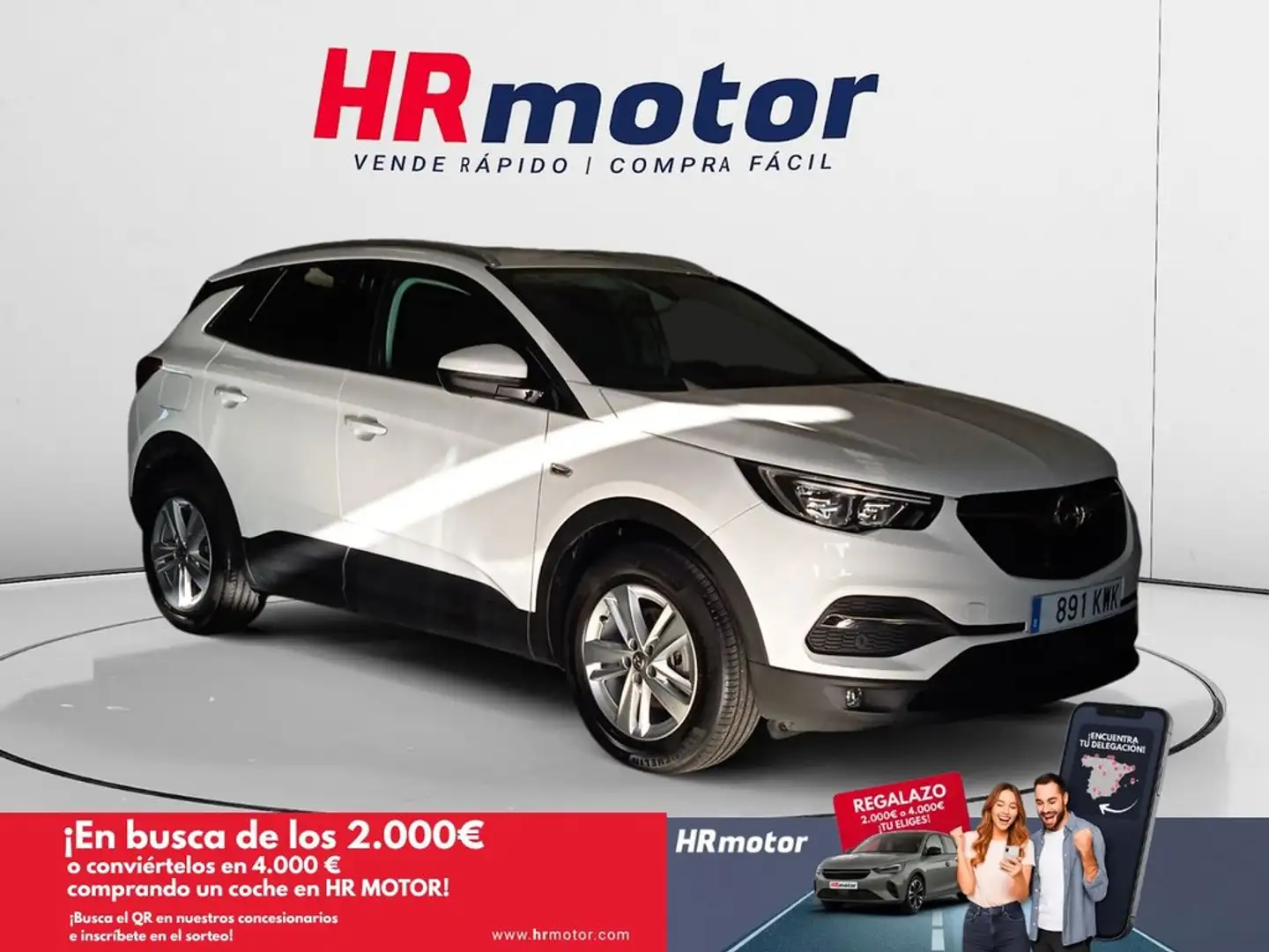 Opel Grandland X 1.2 Turbo Selective Blanc - 1