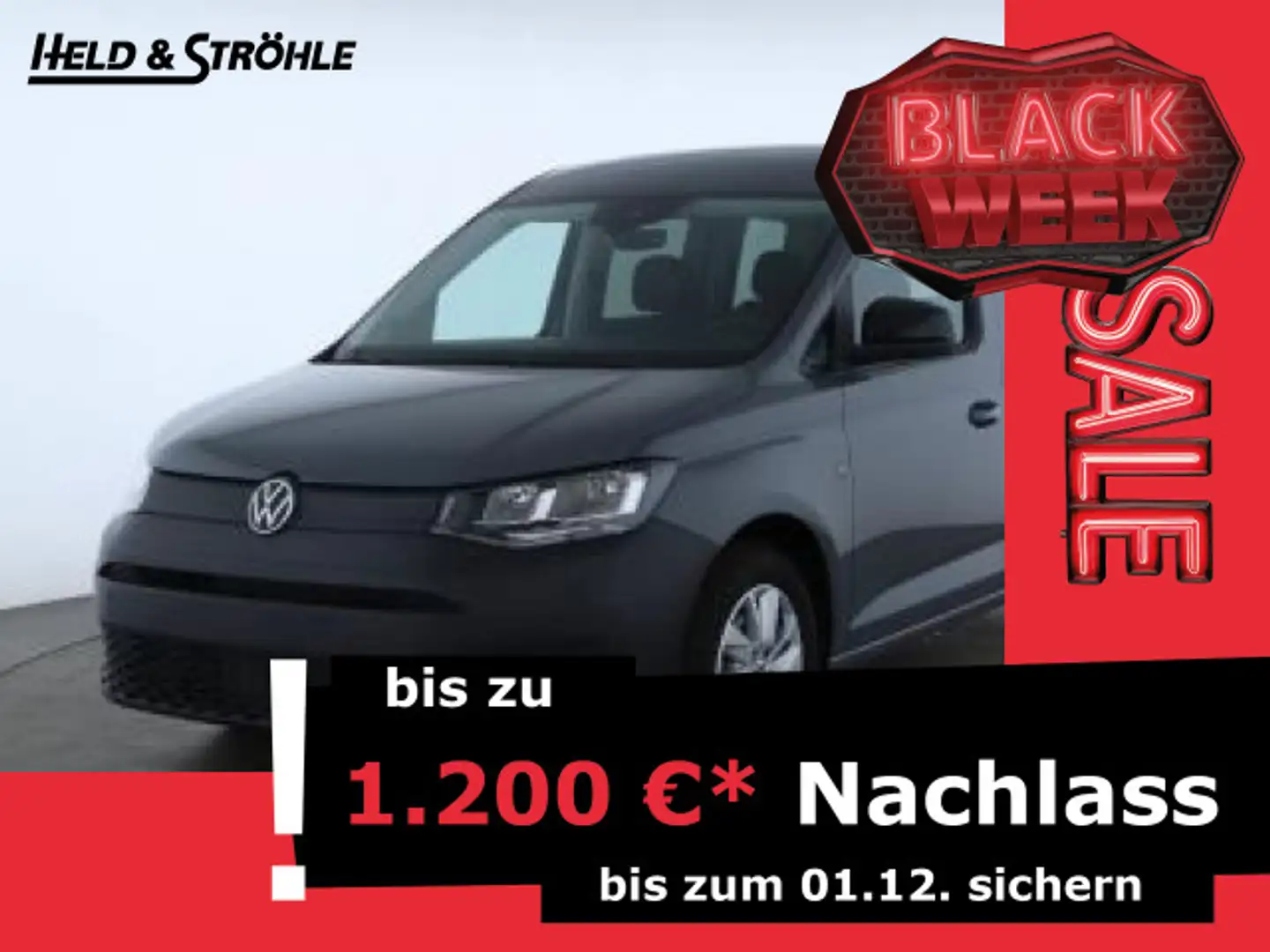 Volkswagen Caddy 2.0 TDI NAV AHK KAM SHZ LANE ASSIST PDC Grijs - 1