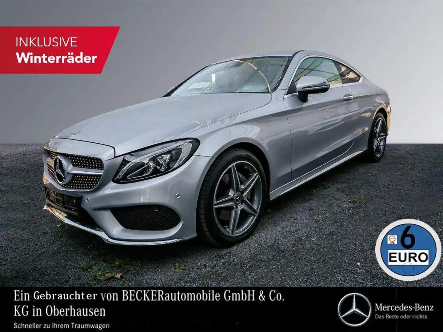 Mercedes-Benz C 200 Coupé AMG KAMERA BURMESTER TOTWINKEL LED Silber - 1
