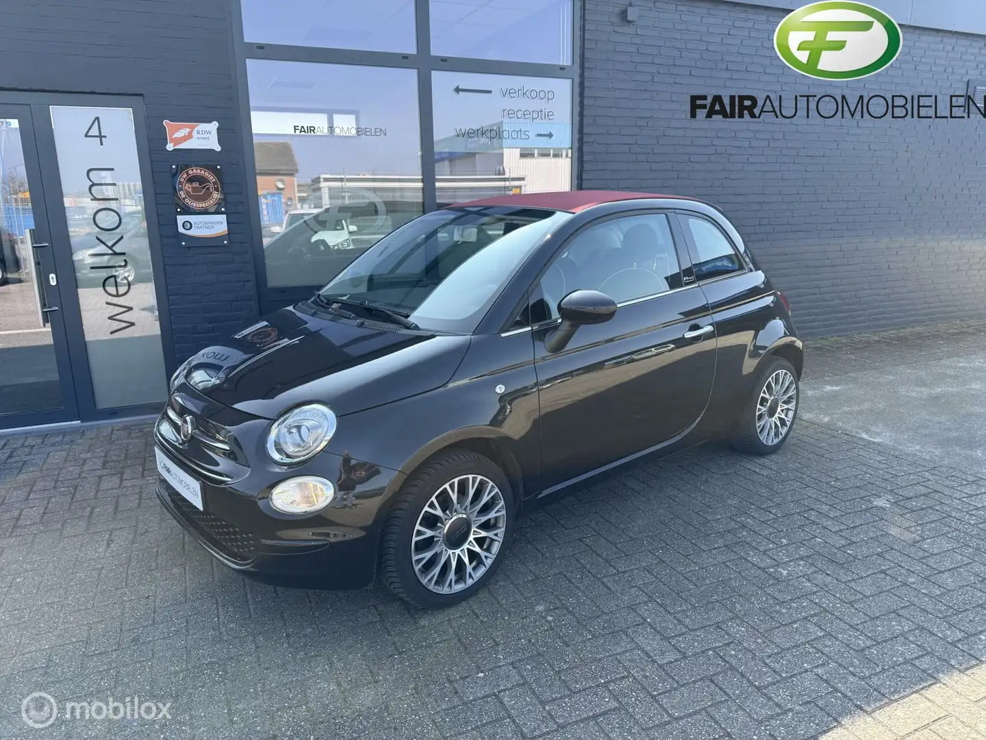 Fiat 500C 1.2 Popstar Zwart - 1