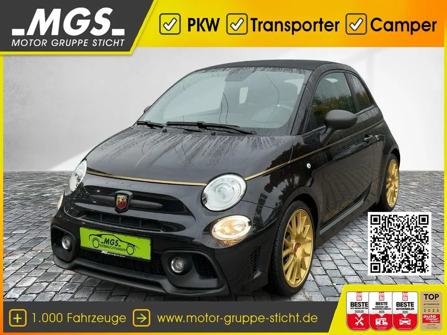 Abarth 500C 500 595 C Scorpioneoro BT #ANDROID #NAVI Schwarz - 1