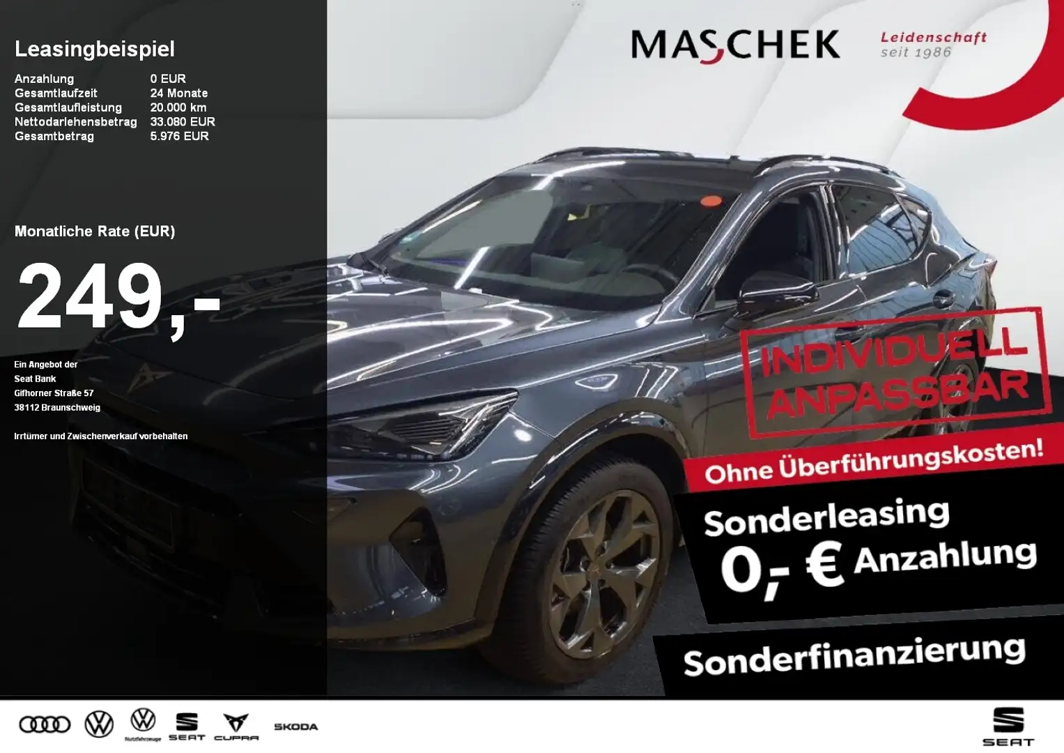 CUPRA Formentor 1.5 eTSI DSG Sitzh. 360° MFL ACC Ambiente Grau - 1