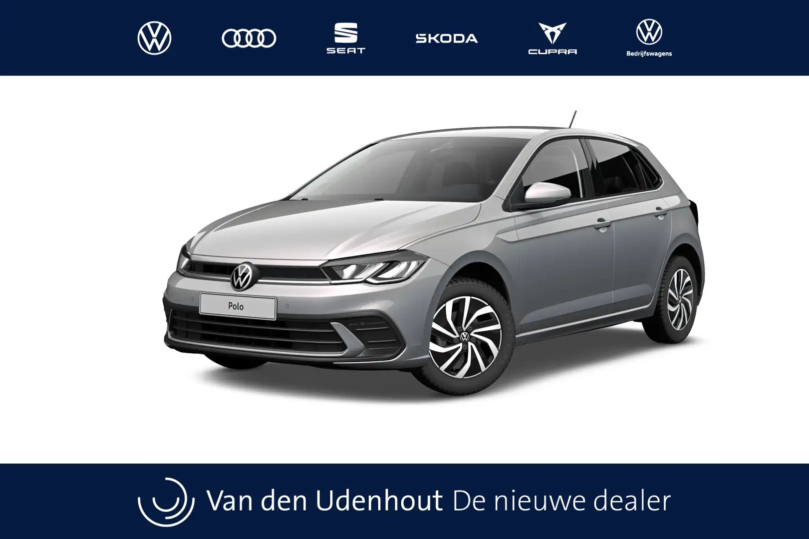 Volkswagen Polo 1.0 TSI 95 5MT Life Edition Parkeersensoren voor e Grijs - 1