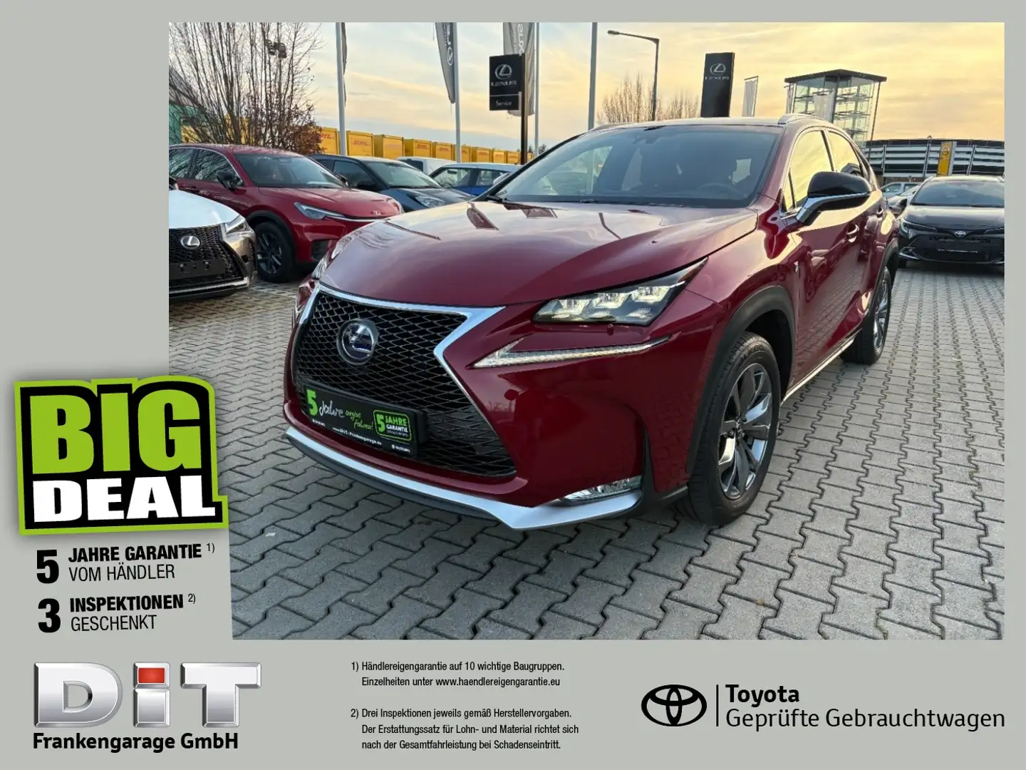 Lexus NX 300 h E-Four F Sport LED, Navi, SHZ, HUD, Kam. Rood - 1