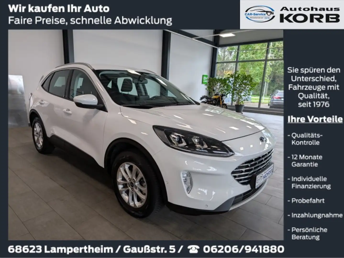Ford Kuga Kuga Hybrid 2.5 Duratec FHEV TITANIUM Allrad Blanc - 1