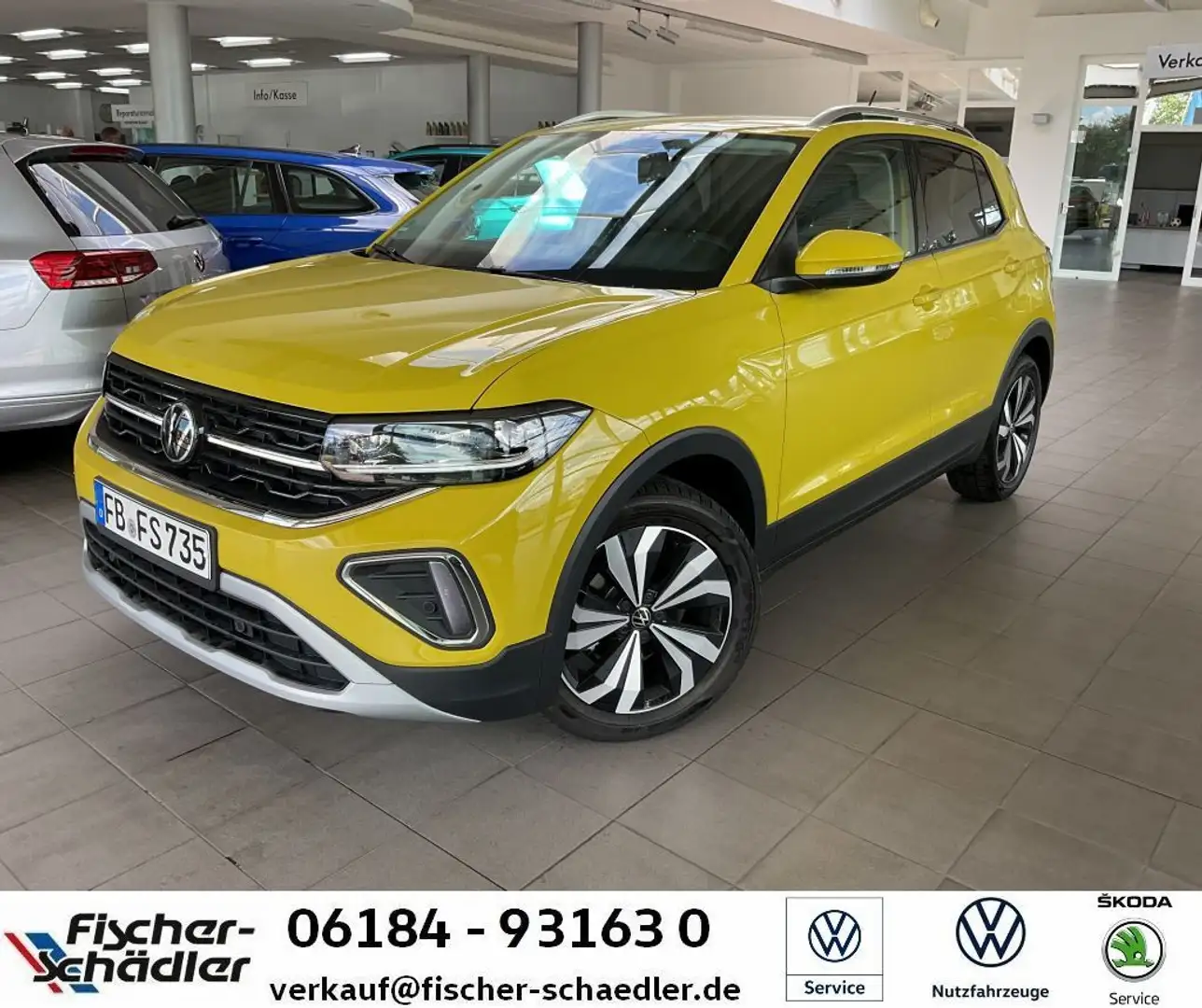 Volkswagen T-Cross Style 1.0TSI*DSG*LED*RearView*Navi Gelb - 1
