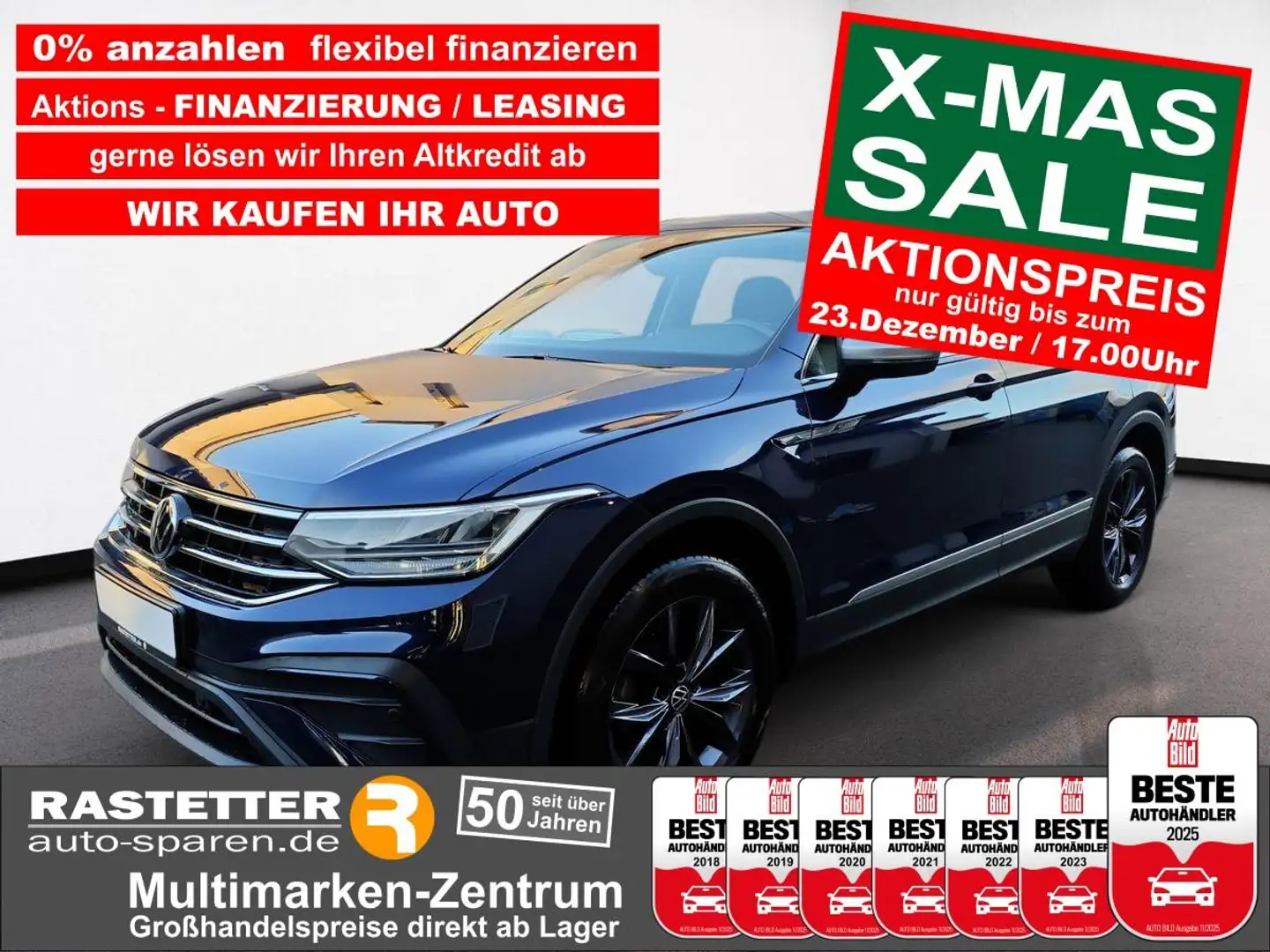 Volkswagen Tiguan Allspace TDI DSG 4M Life PanoSD+Navi+Massage+ACC+Winter+eHe Blau - 1