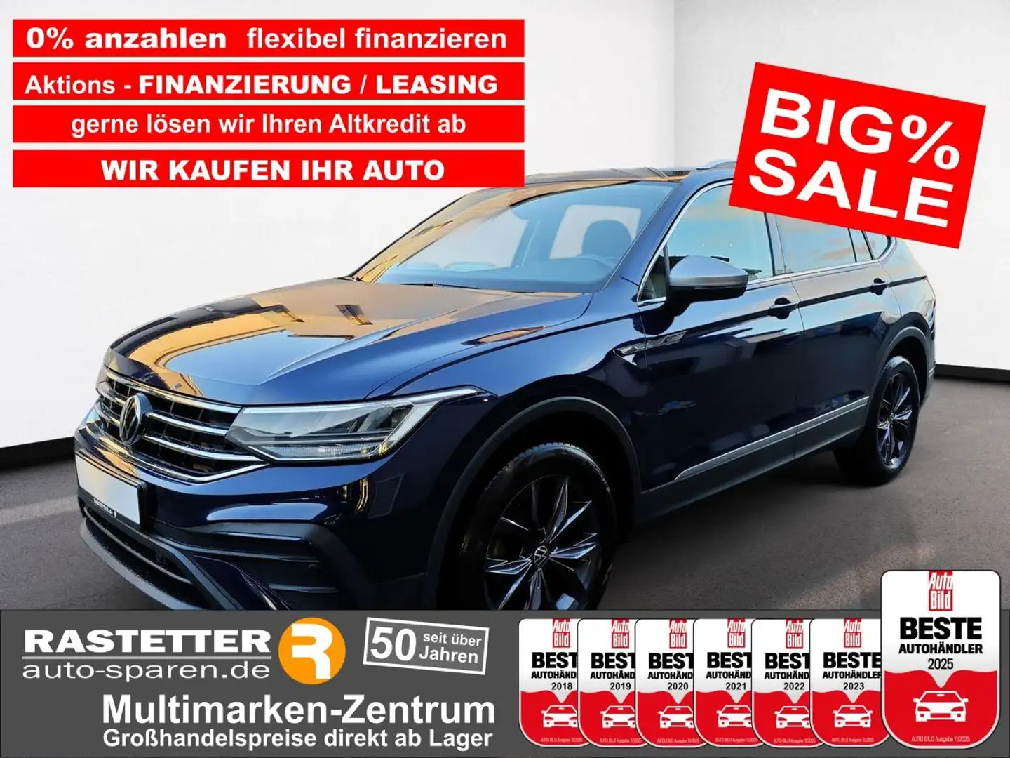 Volkswagen Tiguan Allspace TDI DSG 4M Life PanoSD+Navi+Massage+ACC+Winter+eHe Blau - 1