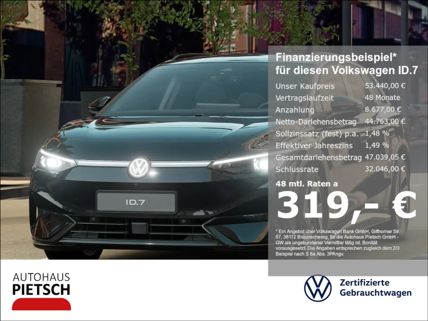 Volkswagen ID.7 Tourer Pro IQ-Light 360°Head-Up HUD AHK-el. klappb Schwarz - 1