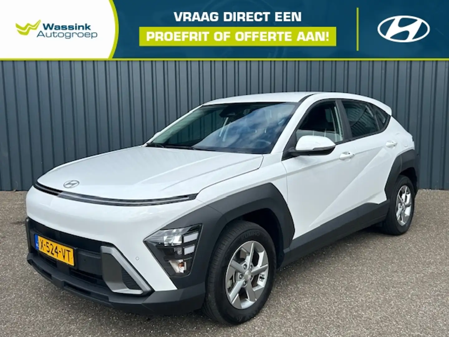 Hyundai KONA 1.6 GDI HEV 141pk DCT Comfort | Trekhaak | NL auto Wit - 1