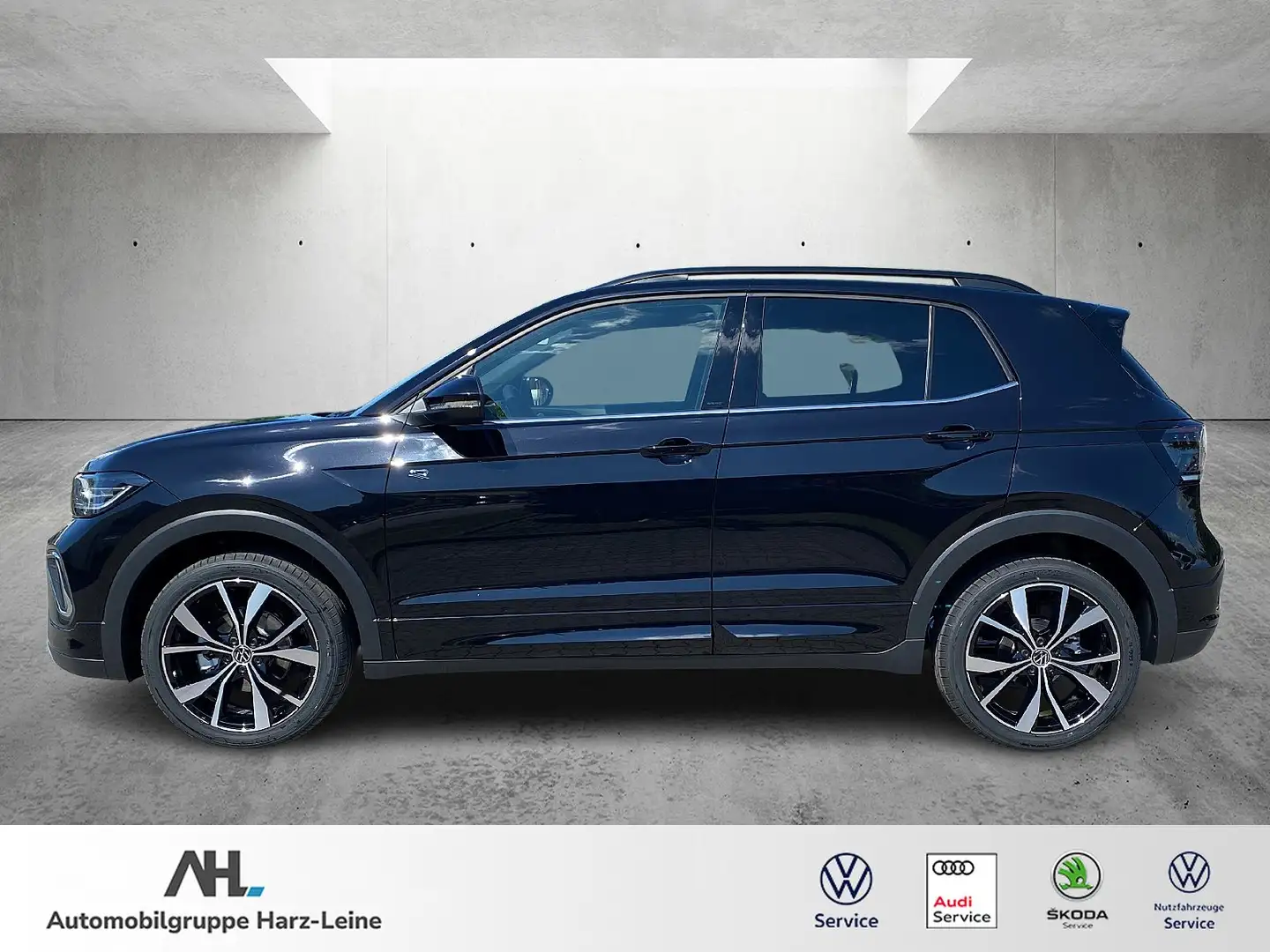 Volkswagen T-Cross 1.0 TSI "R-Line" DSG/AHK/NAVI/RFK/ACC/MATRIX Schwarz - 2