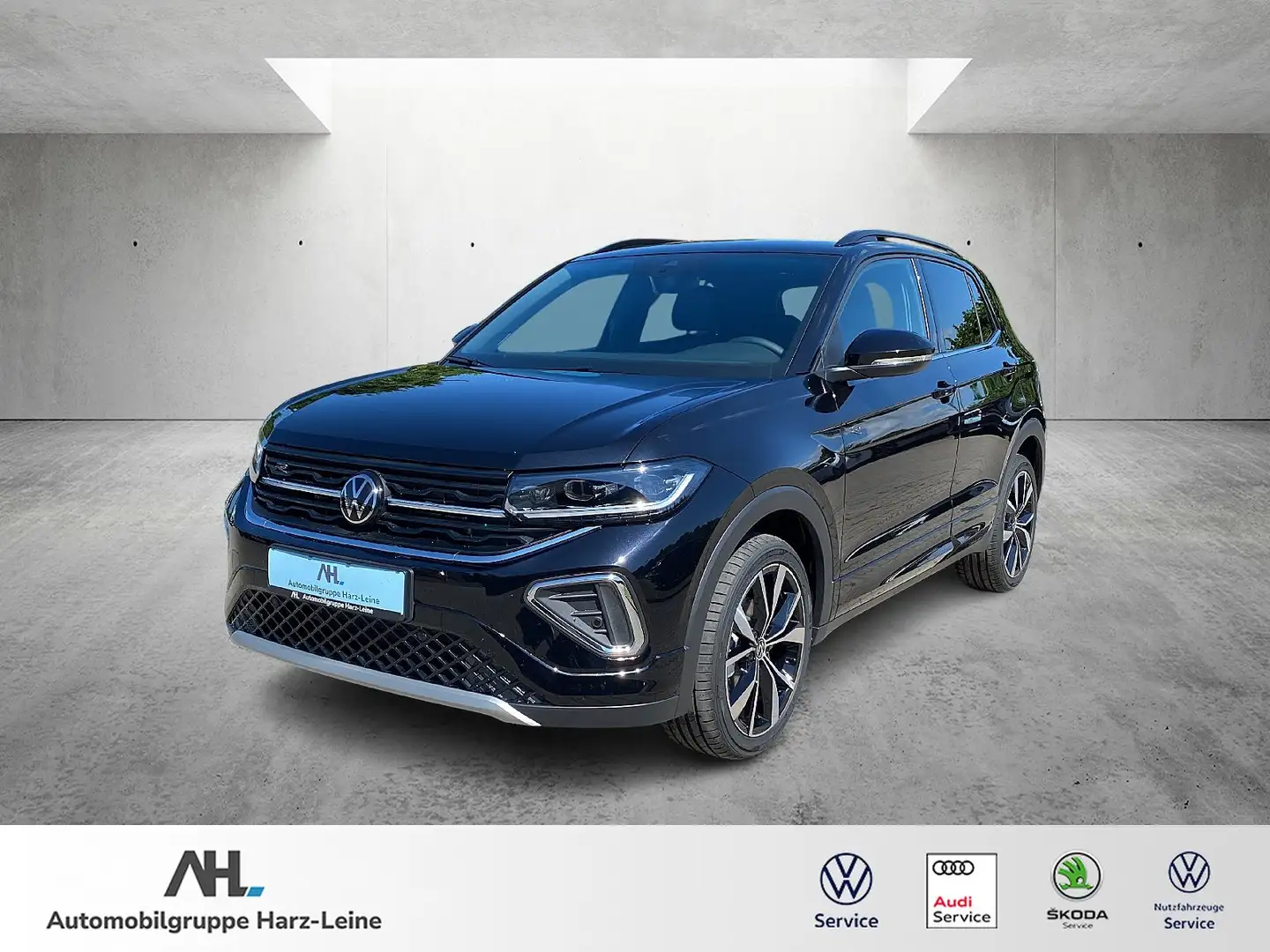 Volkswagen T-Cross 1.0 TSI "R-Line" DSG/AHK/NAVI/RFK/ACC/MATRIX Schwarz - 1