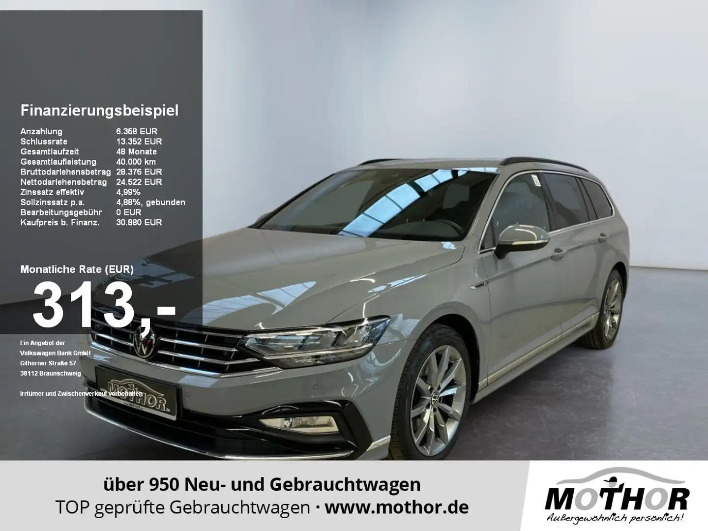 Volkswagen Passat Variant R-Line 2.0 TDI DSG ACC Navi Gris - 1
