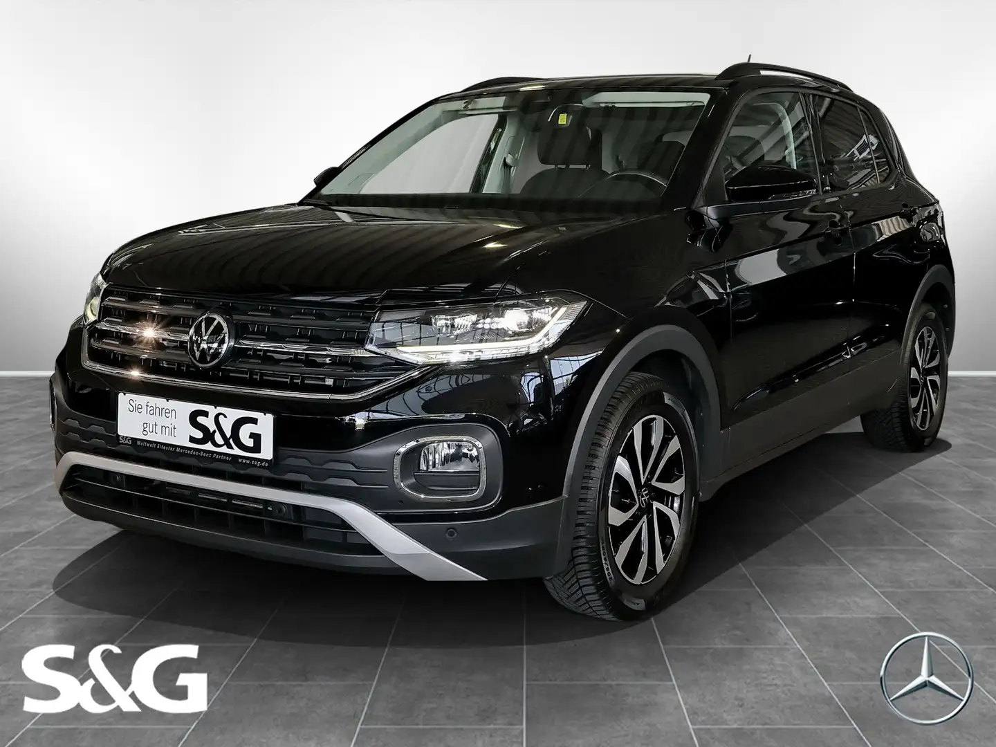 Volkswagen T-Cross 1.0 TSI Active LED+ACC+NACI+APP CONNECT Schwarz - 1