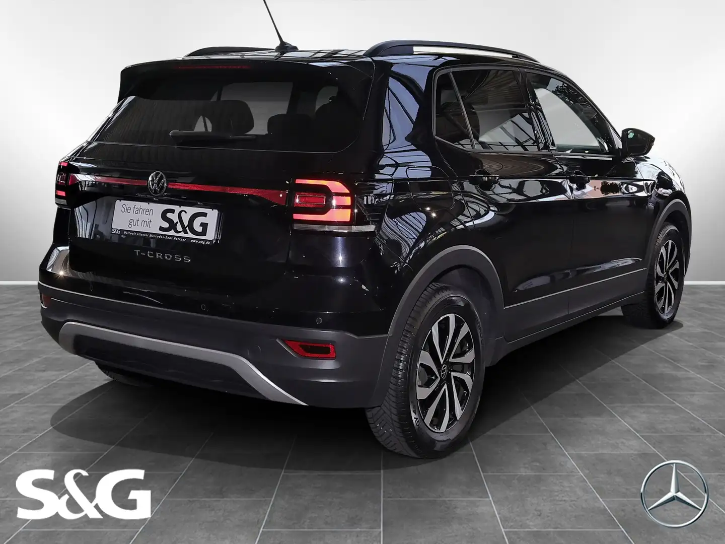 Volkswagen T-Cross 1.0 TSI Active LED+ACC+NACI+APP CONNECT Schwarz - 2