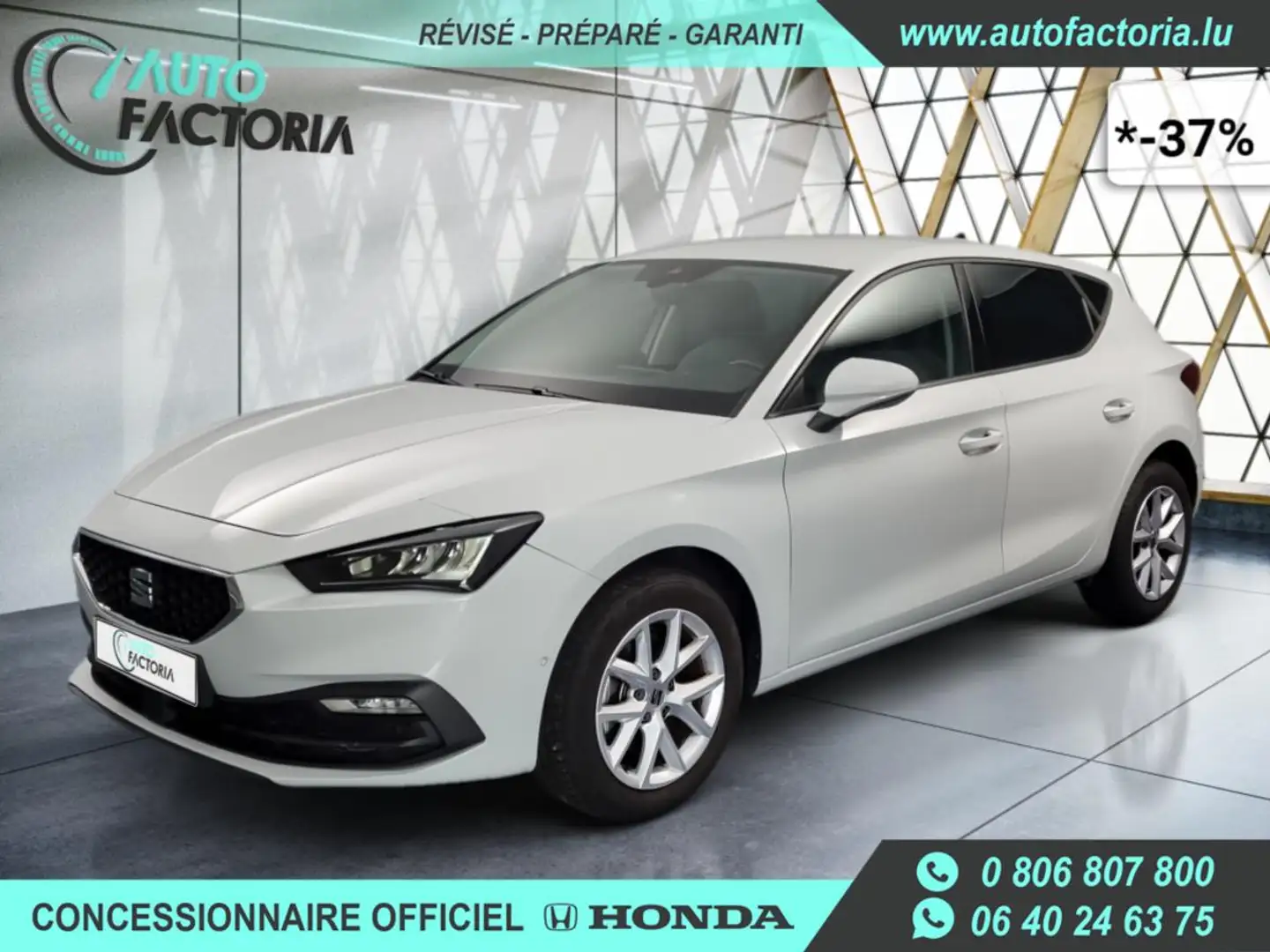 SEAT Leon -37% 2.0 TDI 150 BVA +MIRRORLINK+CAM+LED+Options Beige - 1