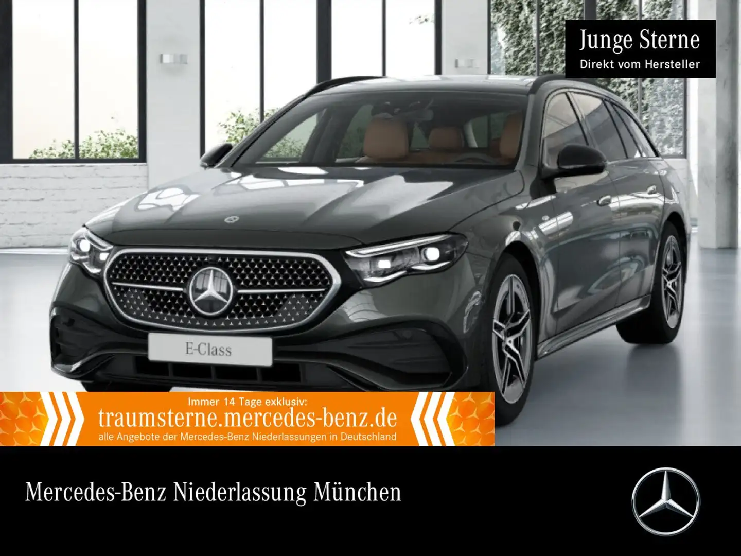 Mercedes-Benz E 300 e T Hybrid AMG Fahrass 360° Pano Burmester Grau - 1
