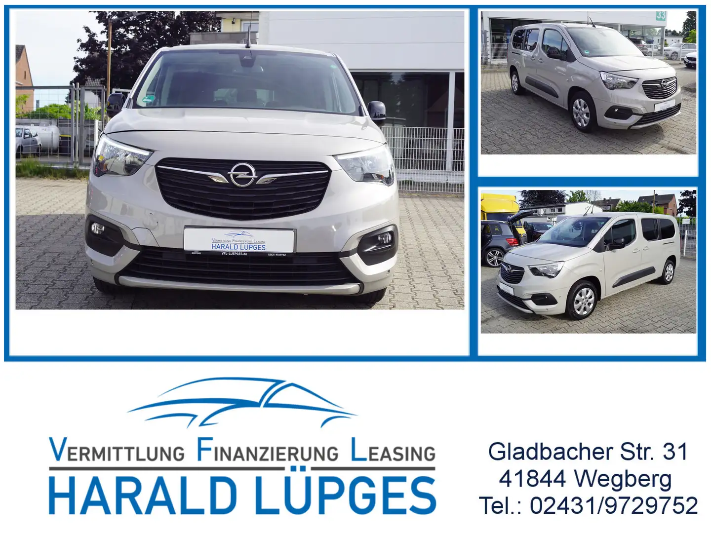 Opel Combo Life Elegance, 7-Sitzer, Navi, RFK, Euro 6 Grijs - 1