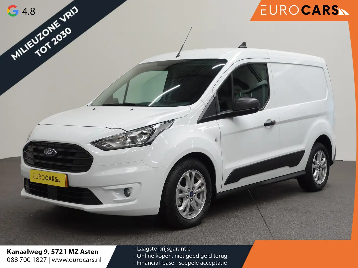 Ford Transit Connect Automaat 100pk L1 Trend BPM VRIJ! Airco Navi Cruis Wit - 1