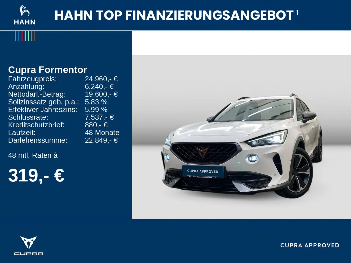 CUPRA Formentor e-HYBRID 1.4TSI DSG Cam ACC LED APP-Co Weiß - 2