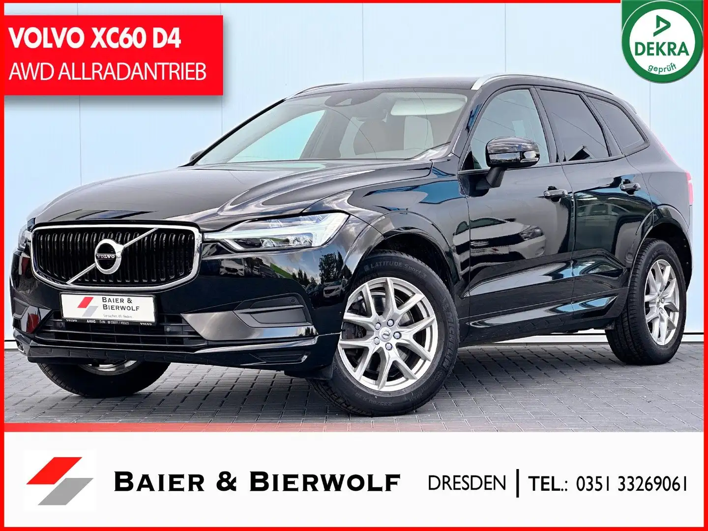 Volvo XC60 D4 Momentum AWD LED AUTOMATIK PDC SHZ VZE Zwart - 1