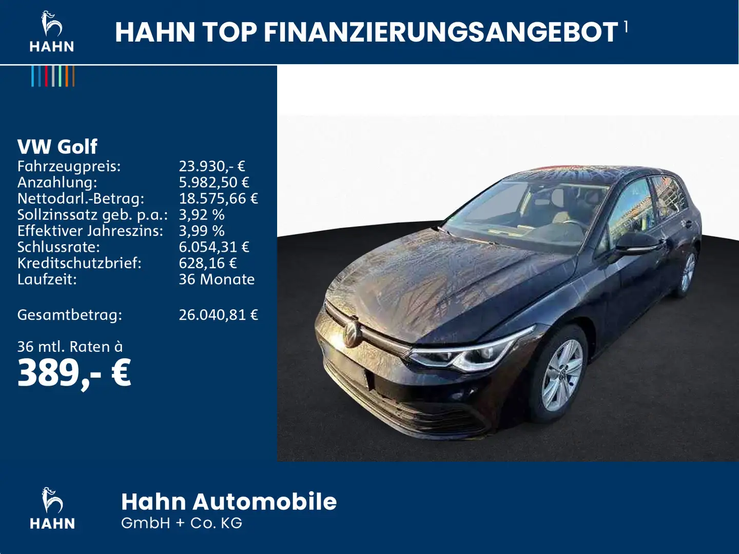 Volkswagen Golf VIII 1.5TSI Life LED Navi ACC AHK H&K CAM Schwarz - 2