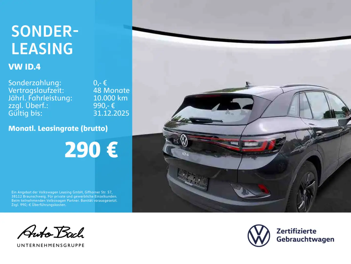 Volkswagen ID.4 Pure Performance, AHK, Navi, LED, Standklim Gris - 2