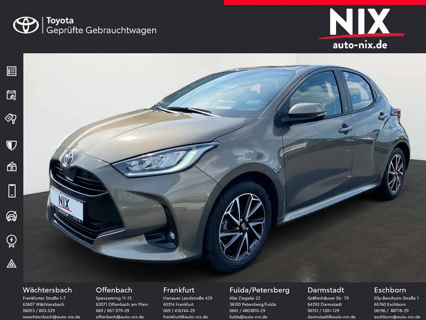 Toyota Yaris 1.5 Dual-VVT-iE Team D SHZ KLIMA LED Braun - 1