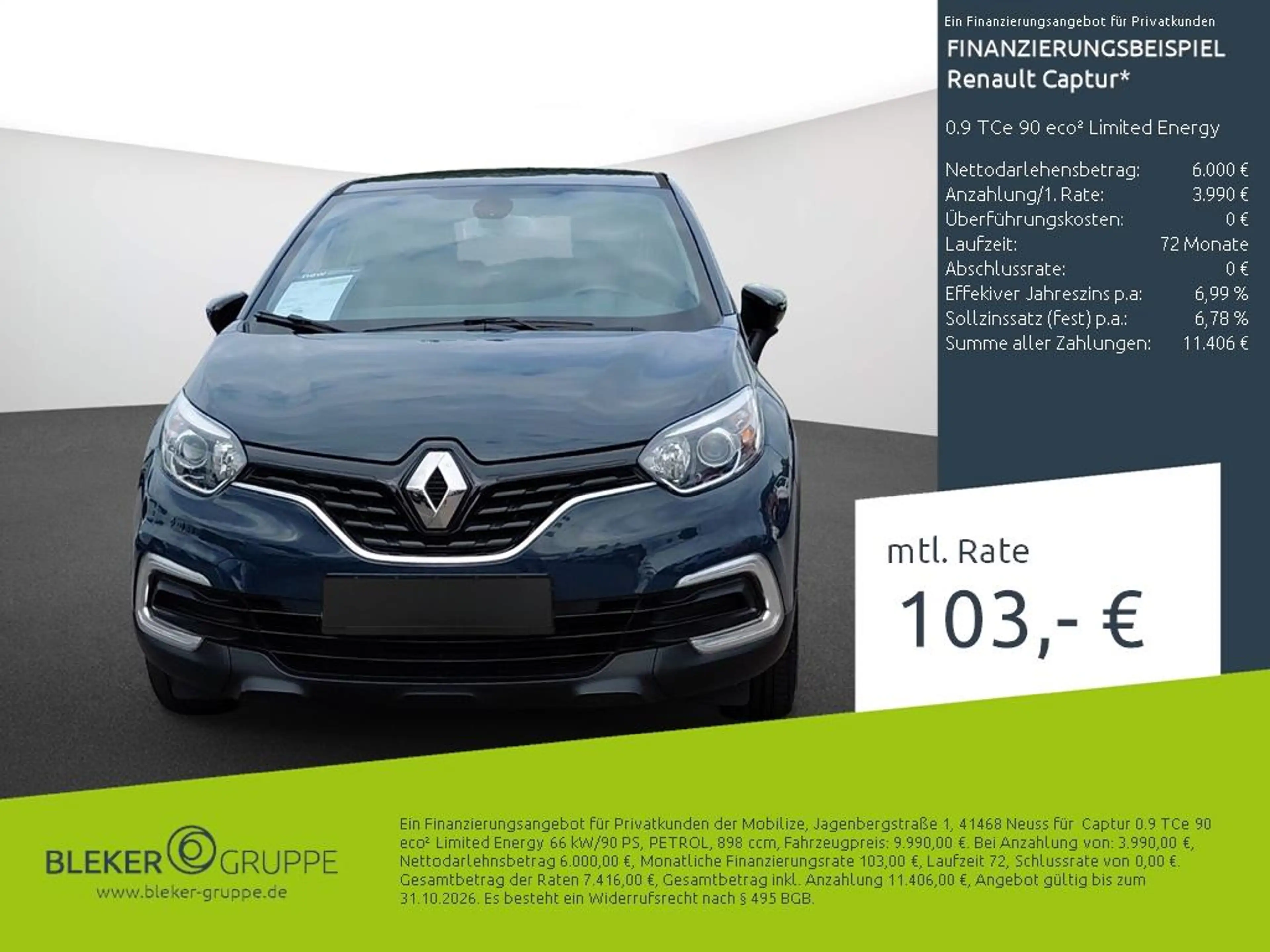 Renault Captur 0.9 TCe 90 eco² Limited Energy