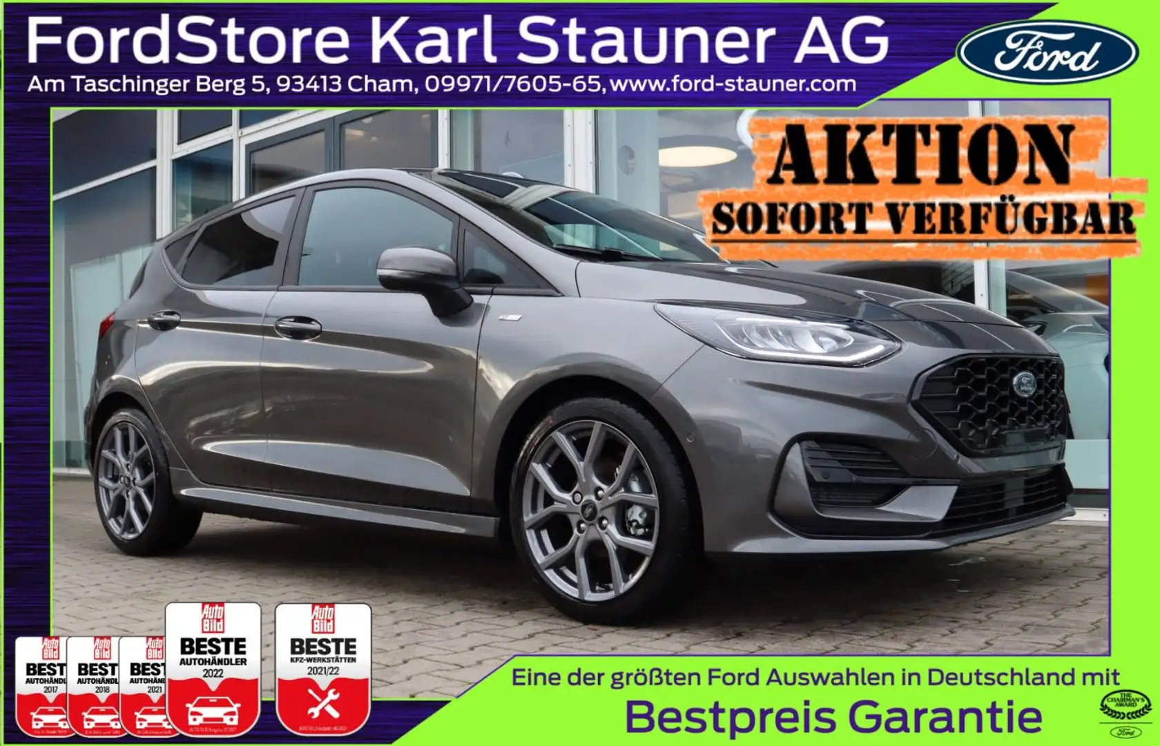Ford Fiesta ST-Line 1.0 Automatik  4,99% FIN* Gris - 1