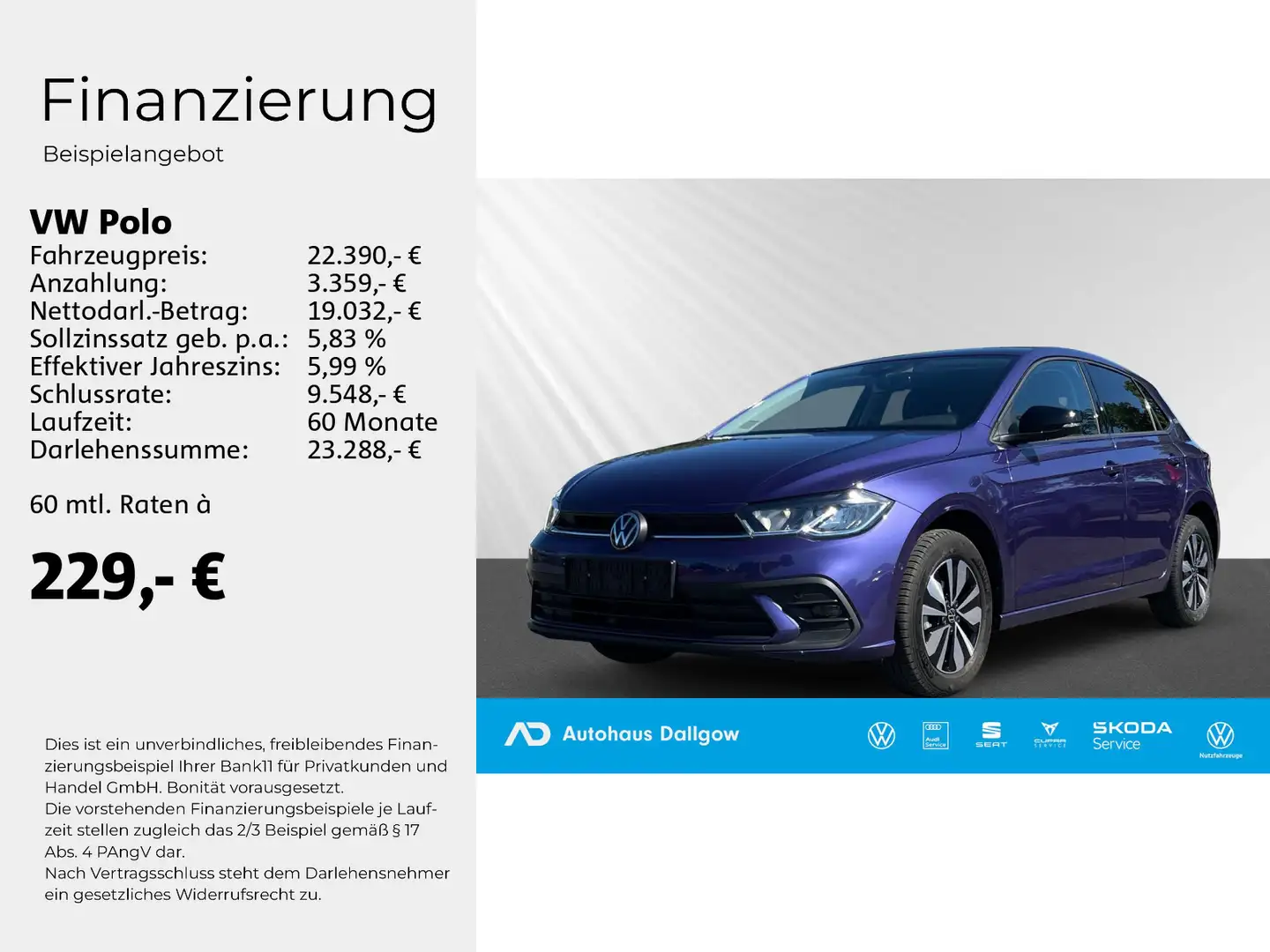 Volkswagen Polo Goal Life 1,0l TSI 95PS*5-G+LED+PDC+Nav+RFK Violett - 2