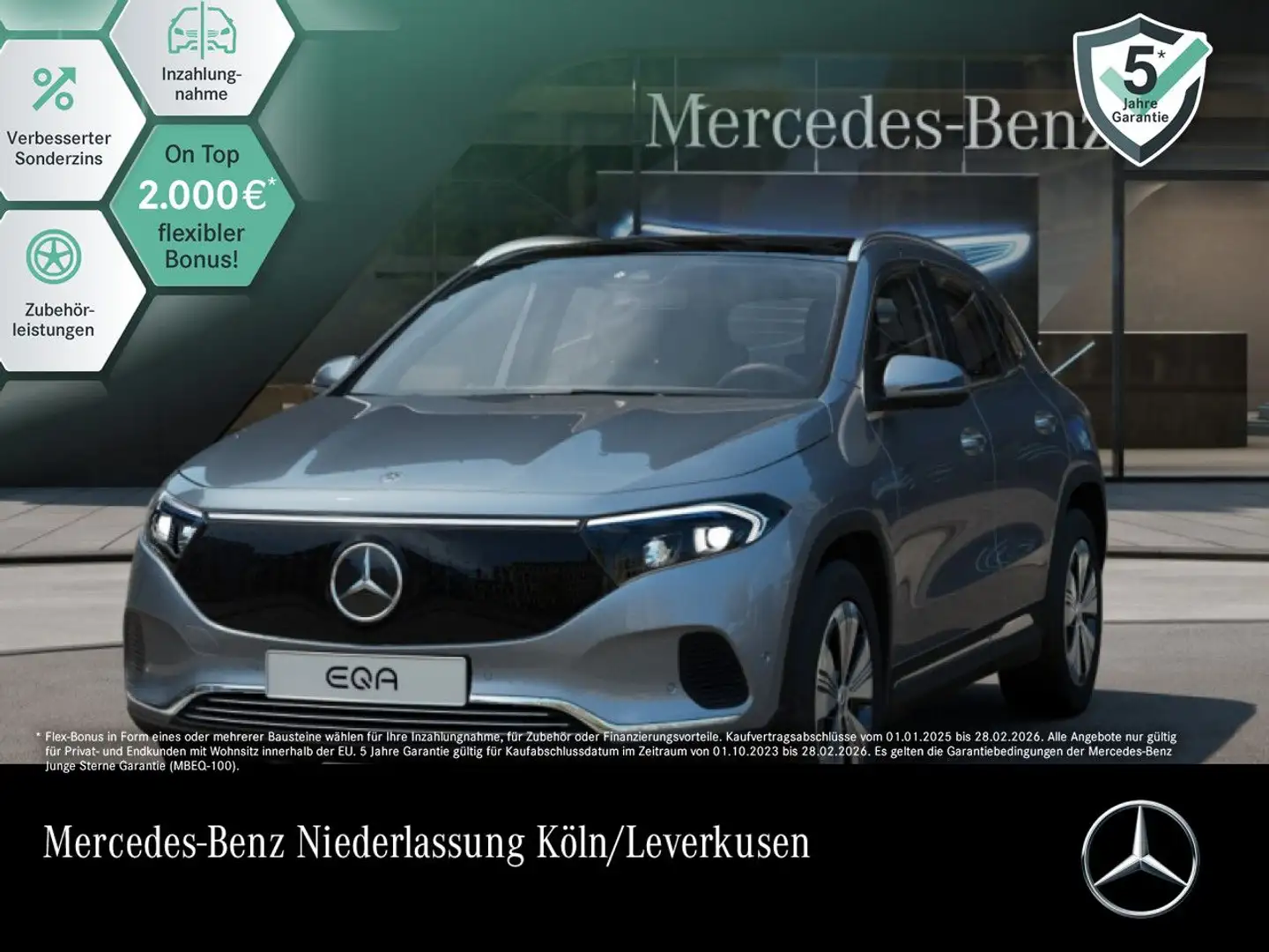 Mercedes-Benz EQA 350 4M PROG+PLUS-PAKET+PANO+KAMERA+KEYLESS Silber - 1
