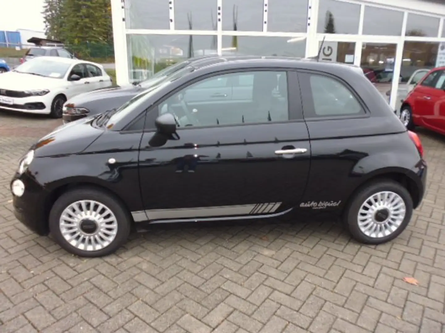 Fiat 500 1.0 Hybrid/Dekor/Klima/7" Touchscreen/Parksensoren Schwarz - 1