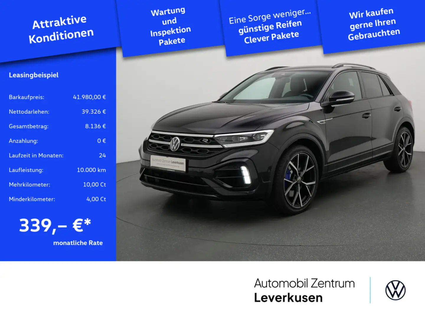 Volkswagen T-Roc R KEYLESS CARPLAY KAM SHZ LED PDC MATRIX Schwarz - 1